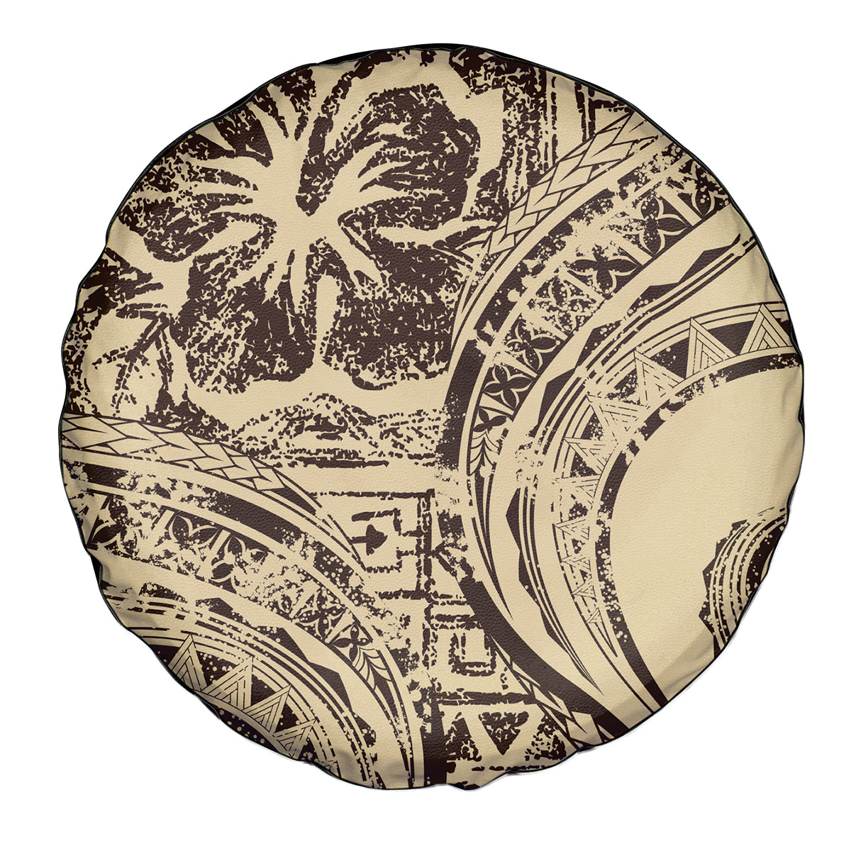 Hawaiian Hibiscus Tribal Vintage Motif Spare Tire Cover Ver 3