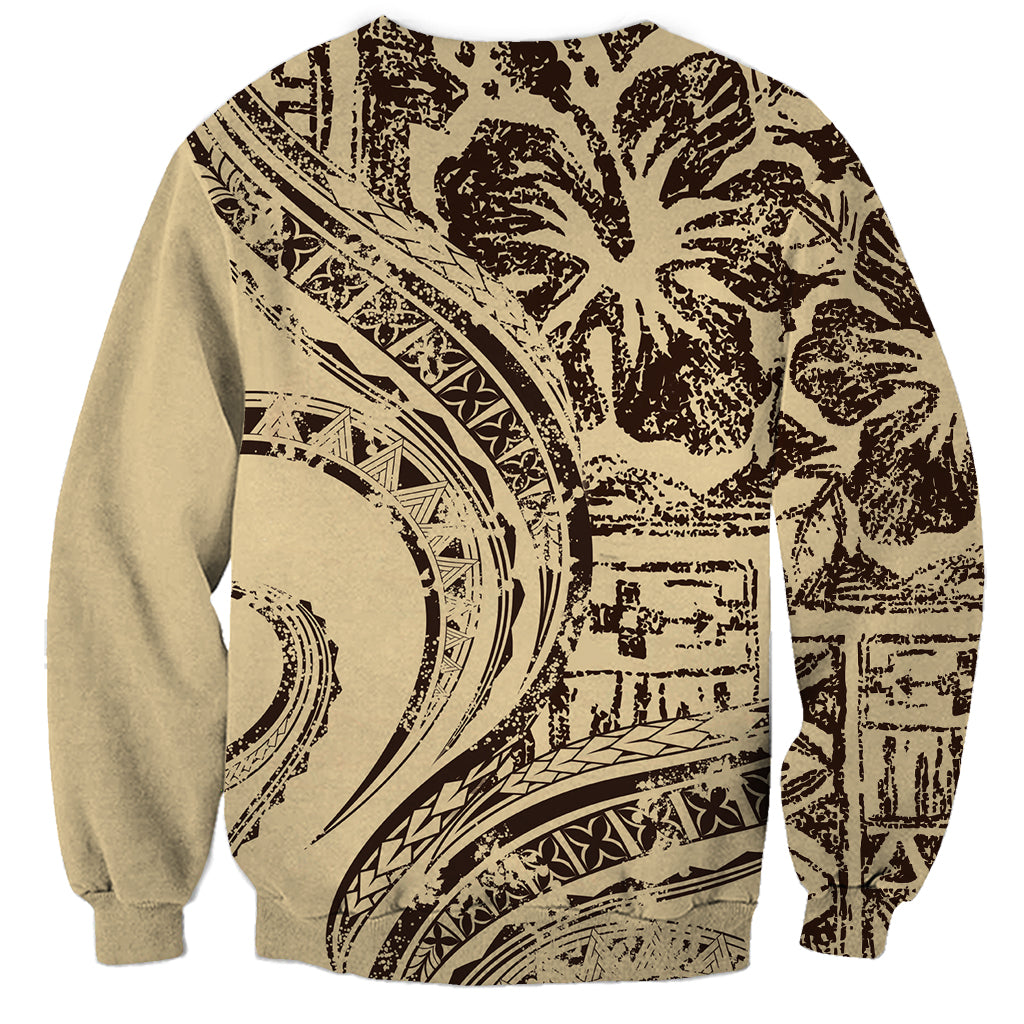 Hawaiian Hibiscus Tribal Vintage Motif Sweatshirt Ver 3