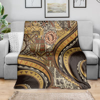 Hawaiian Hibiscus Tribal Vintage Motif Blanket Ver 4 LT9 - Polynesian Pride