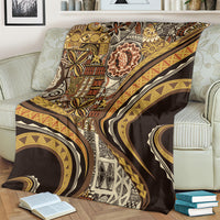 Hawaiian Hibiscus Tribal Vintage Motif Blanket Ver 4 LT9 - Polynesian Pride