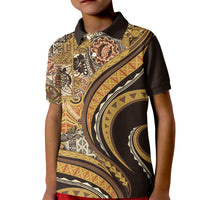 Hawaiian Hibiscus Tribal Vintage Motif Kid Polo Shirt Ver 4