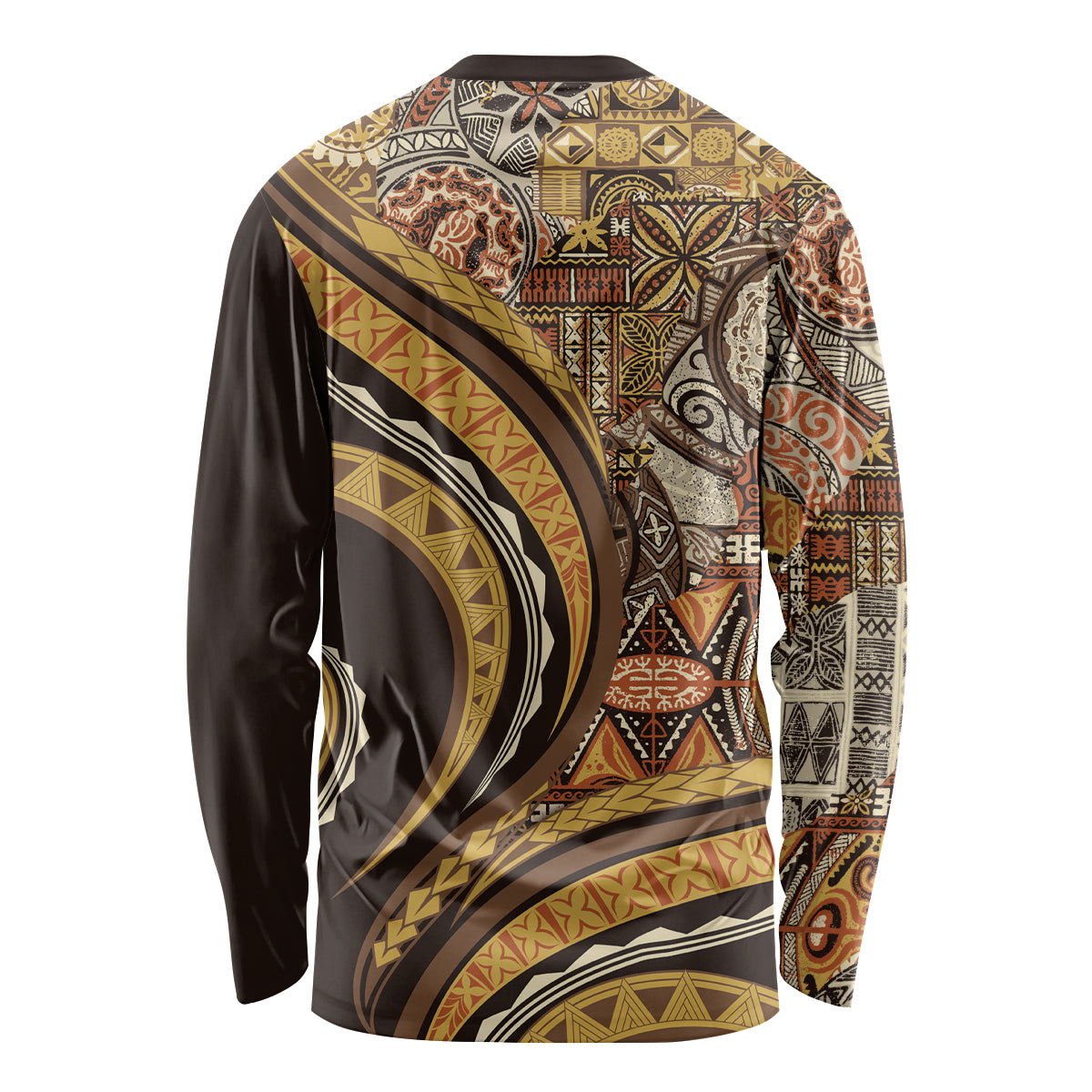 Hawaiian Hibiscus Tribal Vintage Motif Long Sleeve Shirt Ver 4