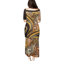 Hawaiian Hibiscus Tribal Vintage Motif Puletasi Ver 4