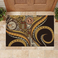 Hawaiian Hibiscus Tribal Vintage Motif Rubber Doormat Ver 4 LT9 - Polynesian Pride
