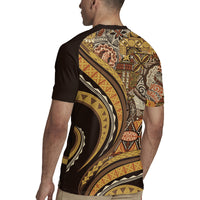 Hawaiian Hibiscus Tribal Vintage Motif Rugby Jersey Ver 4