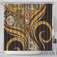 Hawaiian Hibiscus Tribal Vintage Motif Shower Curtain Ver 4