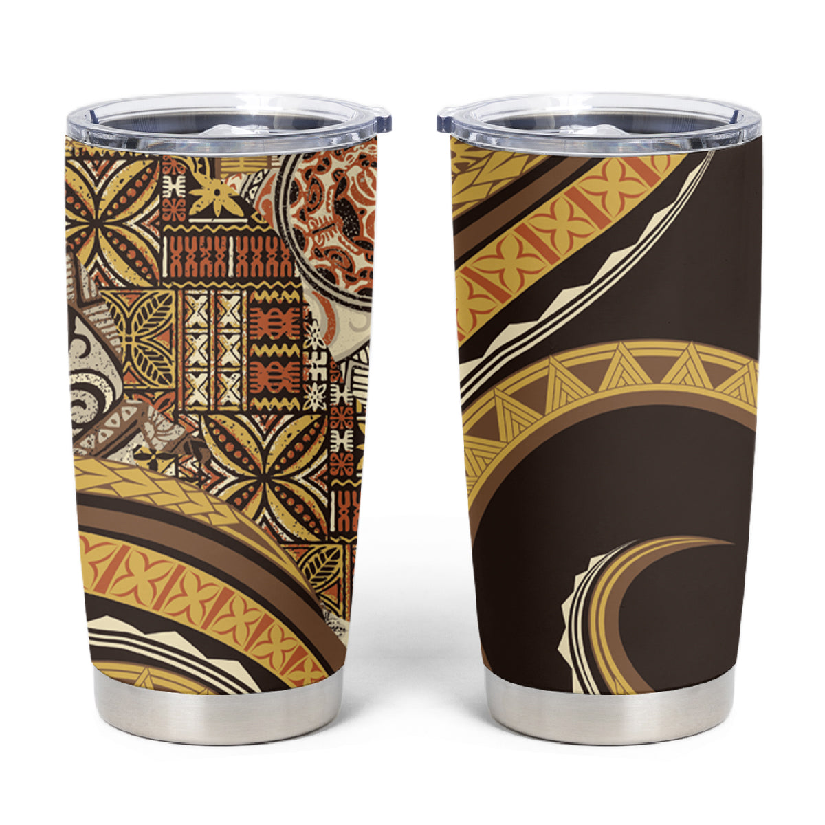 Hawaiian Hibiscus Tribal Vintage Motif Tumbler Cup Ver 4