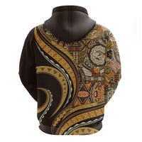 Hawaiian Hibiscus Tribal Vintage Motif Zip Hoodie Ver 4 LT9 - Polynesian Pride