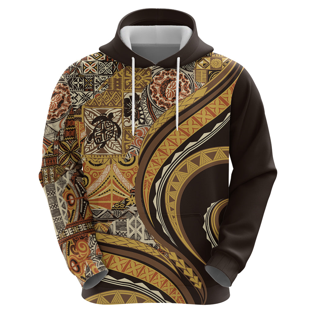 Hawaiian Hibiscus Tribal Vintage Motif Zip Hoodie Ver 4 LT9 - Polynesian Pride