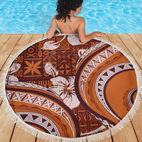 Hawaiian Hibiscus Tribal Vintage Motif Beach Blanket Ver 5 LT9 - Polynesian Pride