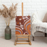 Hawaiian Hibiscus Tribal Vintage Motif Canvas Wall Art Ver 5