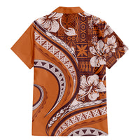 Hawaiian Hibiscus Tribal Vintage Motif Family Matching Mermaid Dress and Hawaiian Shirt Ver 5