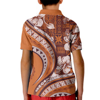 Hawaiian Hibiscus Tribal Vintage Motif Kid Polo Shirt Ver 5