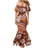 Hawaiian Hibiscus Tribal Vintage Motif Mermaid Dress Ver 5 LT9 - Polynesian Pride