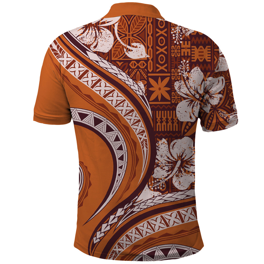 Hawaiian Hibiscus Tribal Vintage Motif Polo Shirt Ver 5