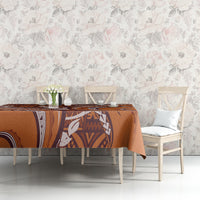 Hawaiian Hibiscus Tribal Vintage Motif Tablecloth Ver 5