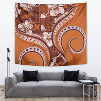 Hawaiian Hibiscus Tribal Vintage Motif Tapestry Ver 5 LT9 Gold - Polynesian Pride