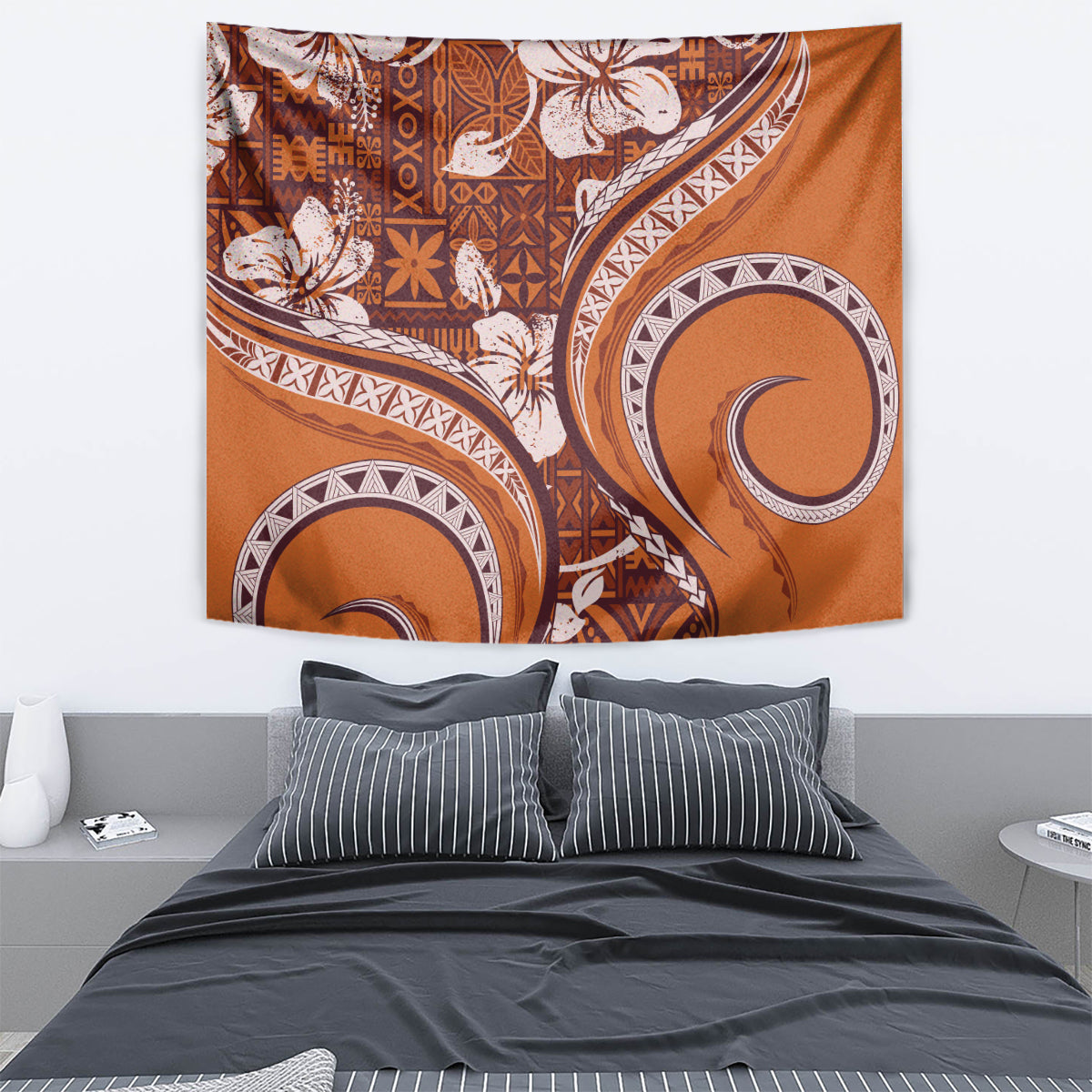 Hawaiian Hibiscus Tribal Vintage Motif Tapestry Ver 5 LT9 - Polynesian Pride