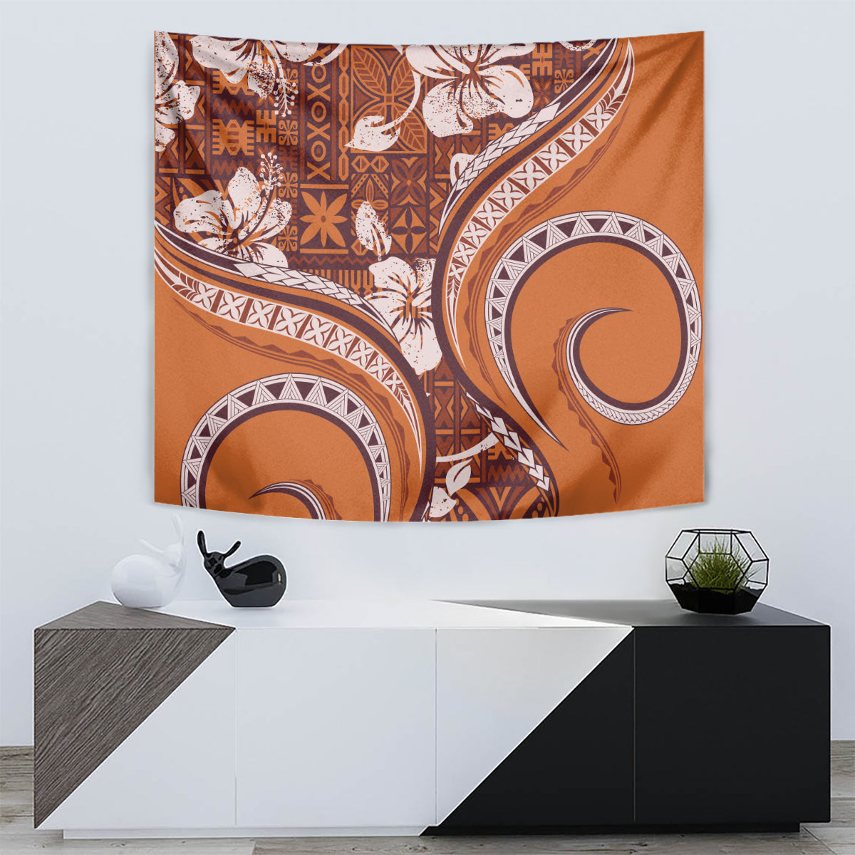 Hawaiian Hibiscus Tribal Vintage Motif Tapestry Ver 5 LT9 - Polynesian Pride