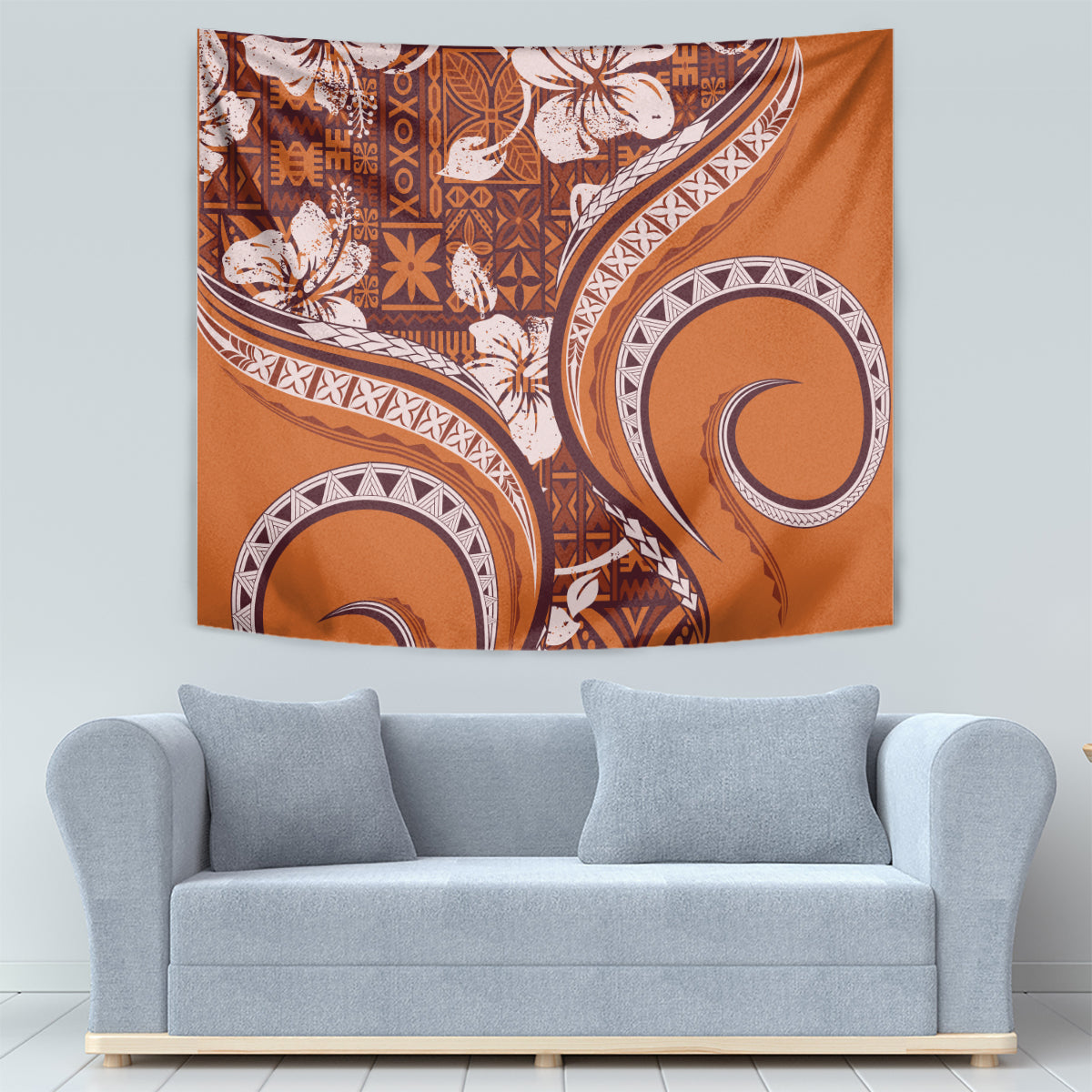 Hawaiian Hibiscus Tribal Vintage Motif Tapestry Ver 5 LT9 - Polynesian Pride