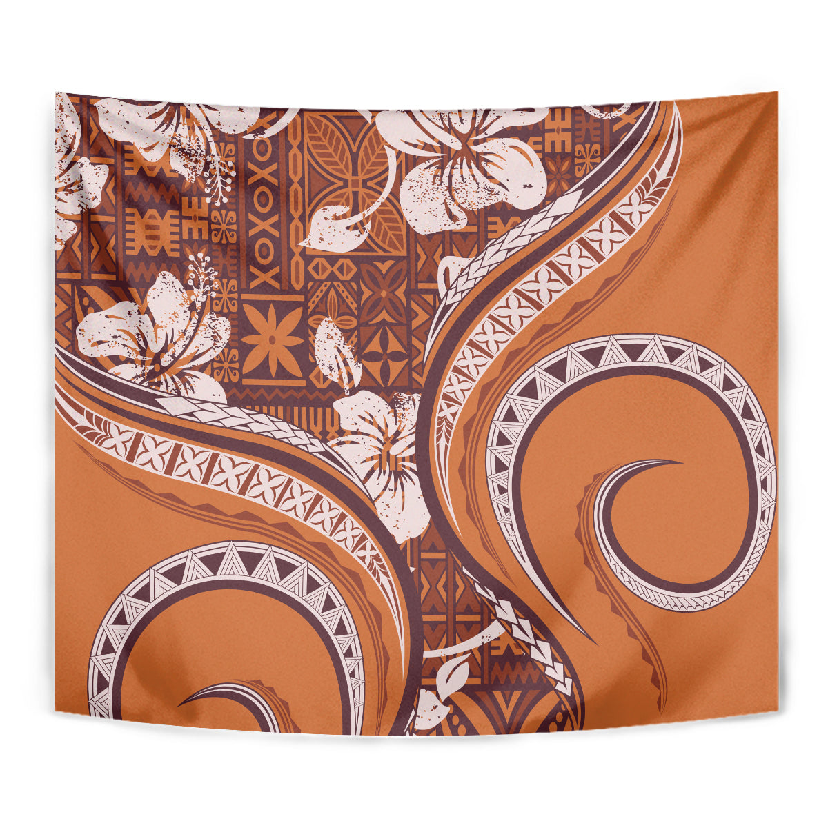 Hawaiian Hibiscus Tribal Vintage Motif Tapestry Ver 5 LT9 - Polynesian Pride