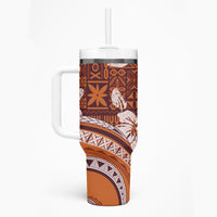 Hawaiian Hibiscus Tribal Vintage Motif Tumbler With Handle Ver 5