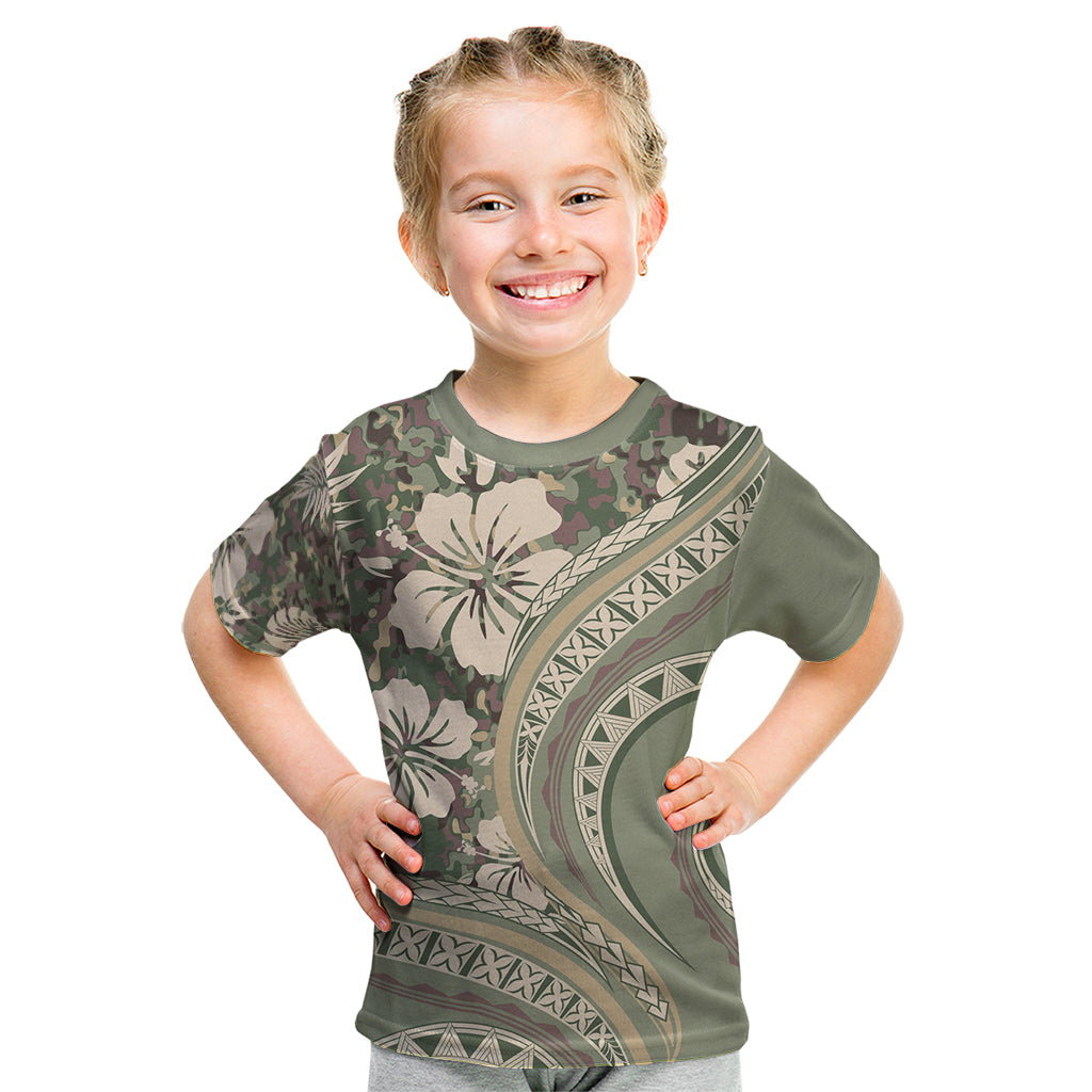 Hawaiian Hibiscus Tribal Vintage Motif Kid T Shirt Ver 6