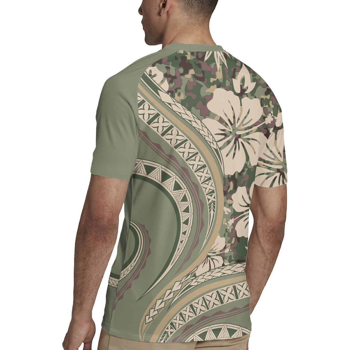 Hawaiian Hibiscus Tribal Vintage Motif Rugby Jersey Ver 6