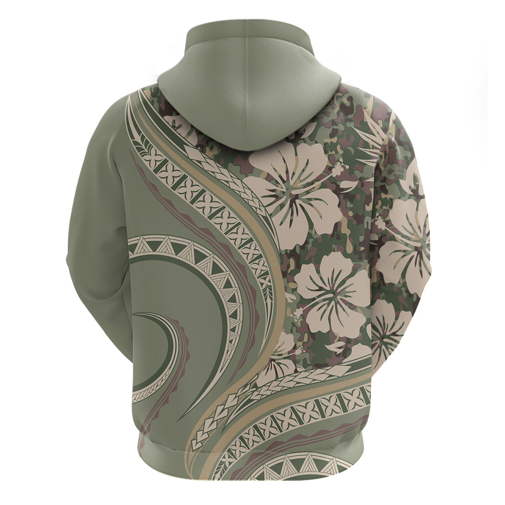 Hawaiian Hibiscus Tribal Vintage Motif Zip Hoodie Ver 6 LT9 - Polynesian Pride