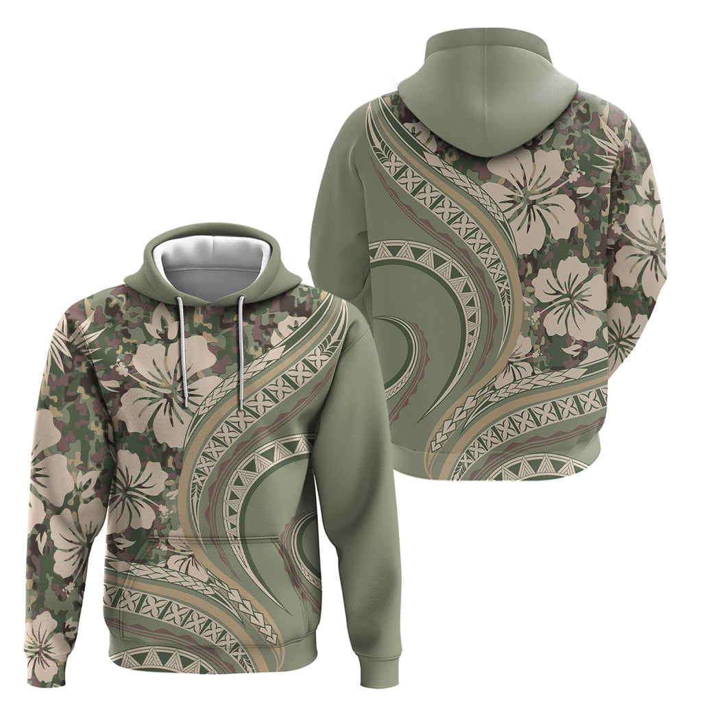 Hawaiian Hibiscus Tribal Vintage Motif Zip Hoodie Ver 6 LT9 - Polynesian Pride
