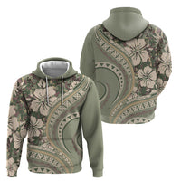 Hawaiian Hibiscus Tribal Vintage Motif Zip Hoodie Ver 6 LT9 - Polynesian Pride