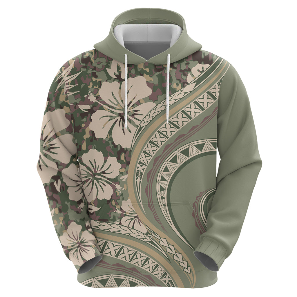 Hawaiian Hibiscus Tribal Vintage Motif Zip Hoodie Ver 6 LT9 - Polynesian Pride