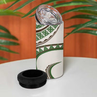 Hawaiian Hibiscus Tribal Vintage Motif 4 in 1 Can Cooler Tumbler Ver 7