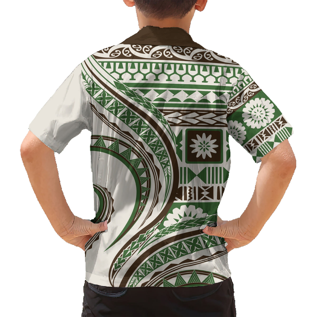 Hawaiian Hibiscus Tribal Vintage Motif Kid Hawaiian Shirt Ver 7 LT9 - Polynesian Pride