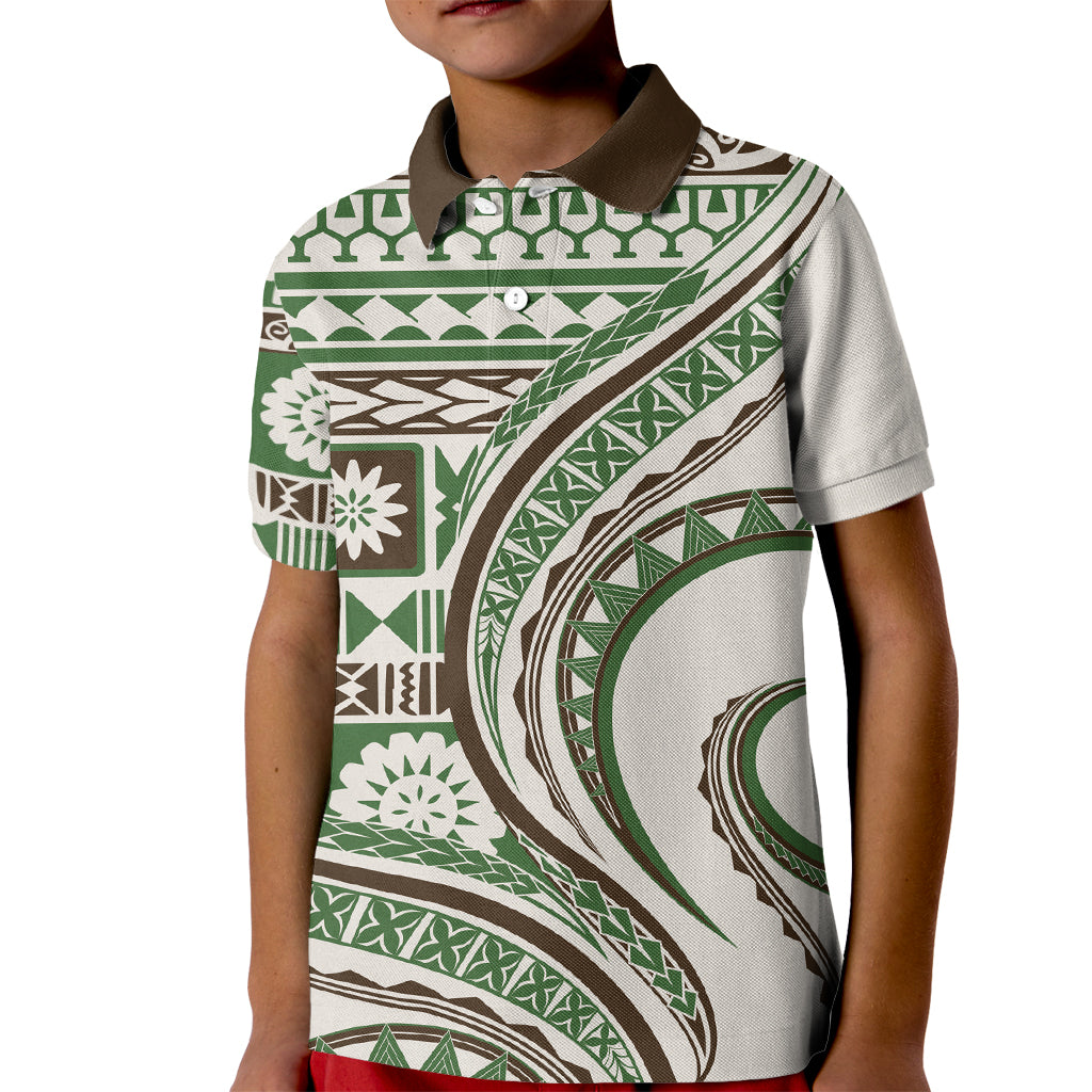 Hawaiian Hibiscus Tribal Vintage Motif Kid Polo Shirt Ver 7