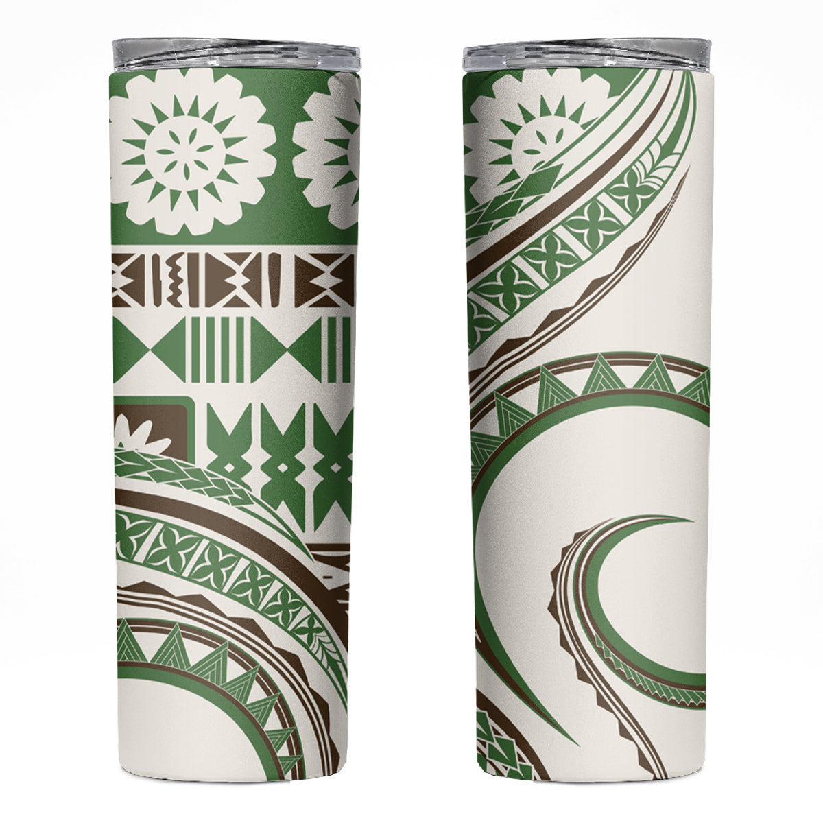 Hawaiian Hibiscus Tribal Vintage Motif Skinny Tumbler Ver 7