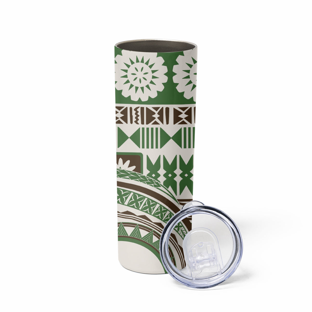 Hawaiian Hibiscus Tribal Vintage Motif Skinny Tumbler Ver 7