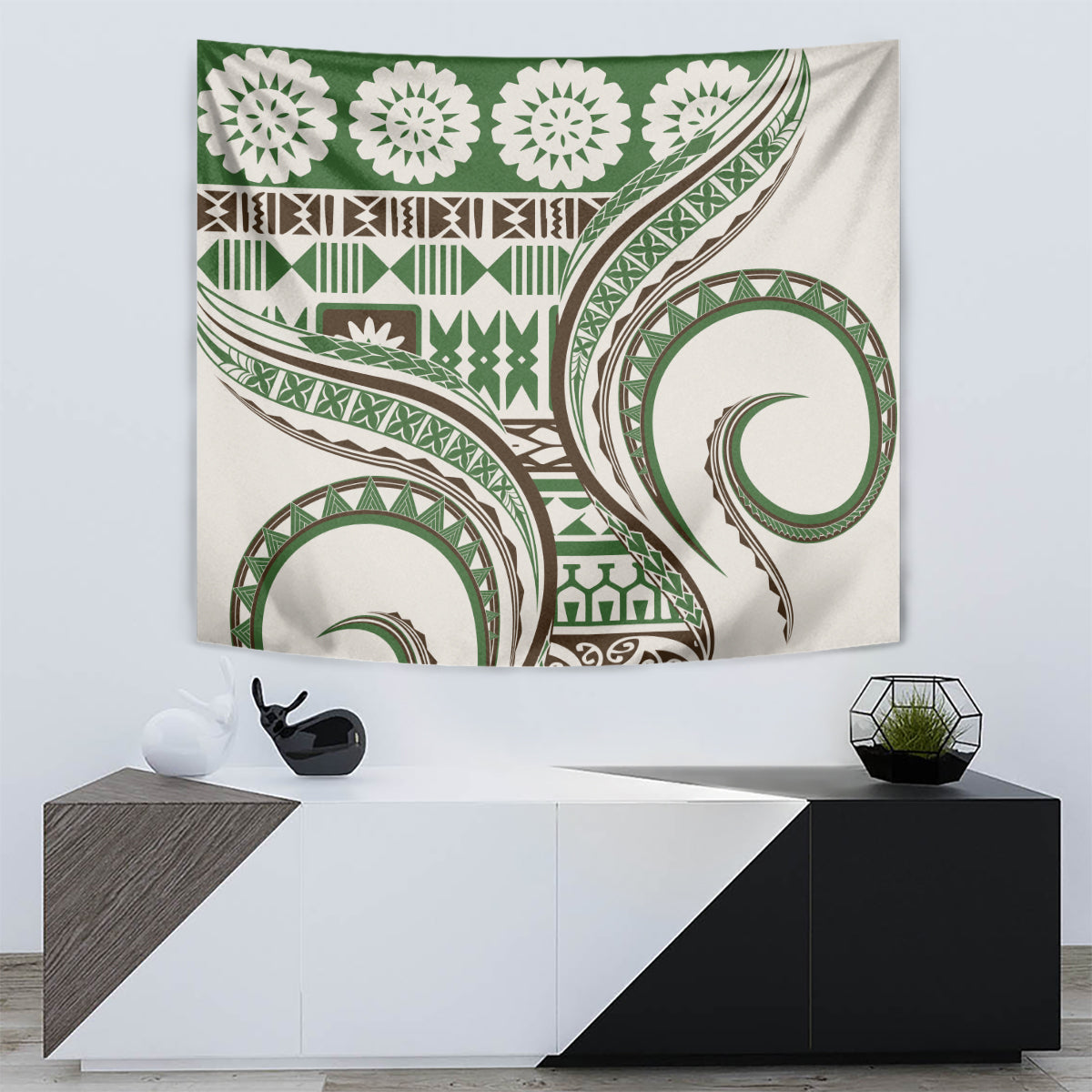 Hawaiian Hibiscus Tribal Vintage Motif Tapestry Ver 7 LT9 - Polynesian Pride