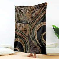 Hawaiian Hibiscus Tribal Vintage Motif Blanket Ver 8 LT9 - Polynesian Pride