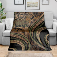 Hawaiian Hibiscus Tribal Vintage Motif Blanket Ver 8 LT9 - Polynesian Pride