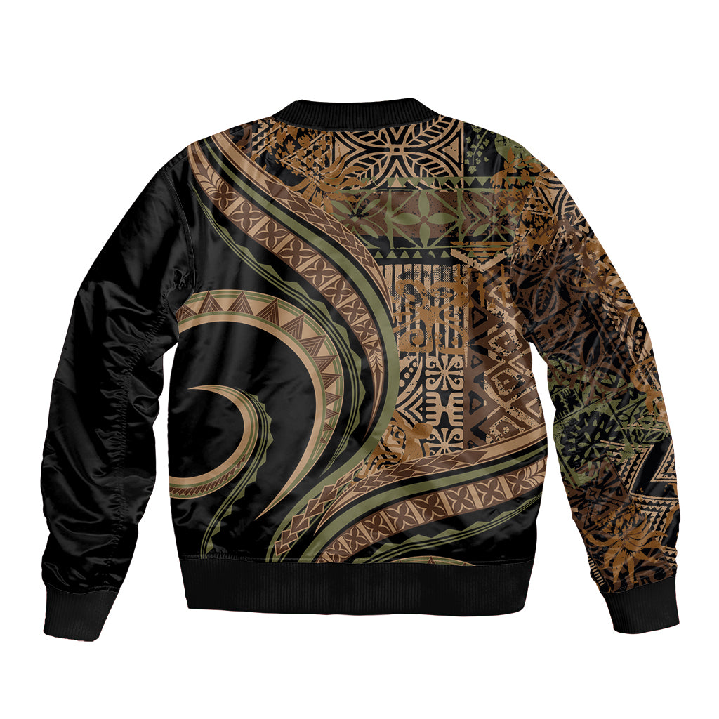 Hawaiian Hibiscus Tribal Vintage Motif Bomber Jacket Ver 8