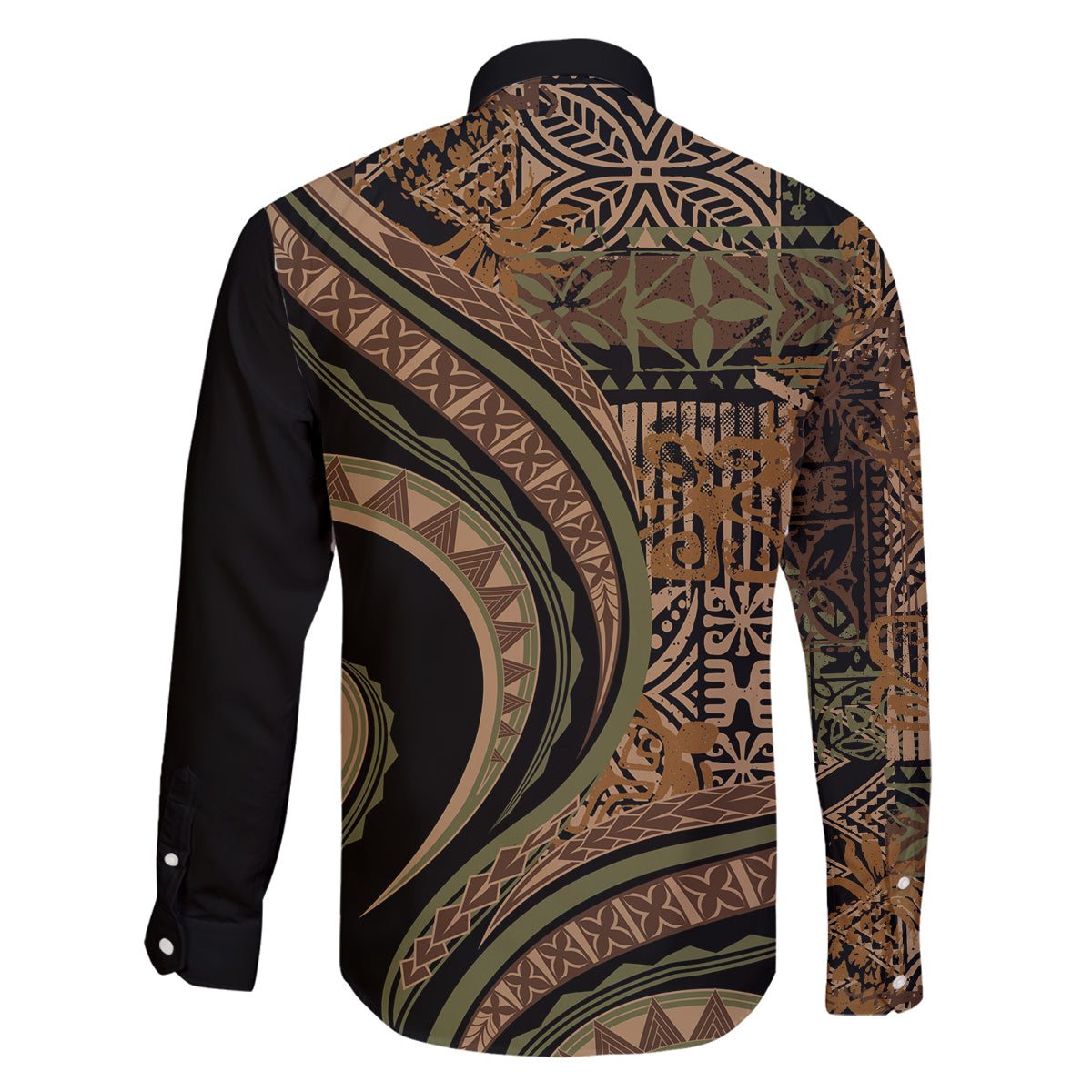 Hawaiian Hibiscus Tribal Vintage Motif Family Matching Mermaid Dress and Hawaiian Shirt Ver 8