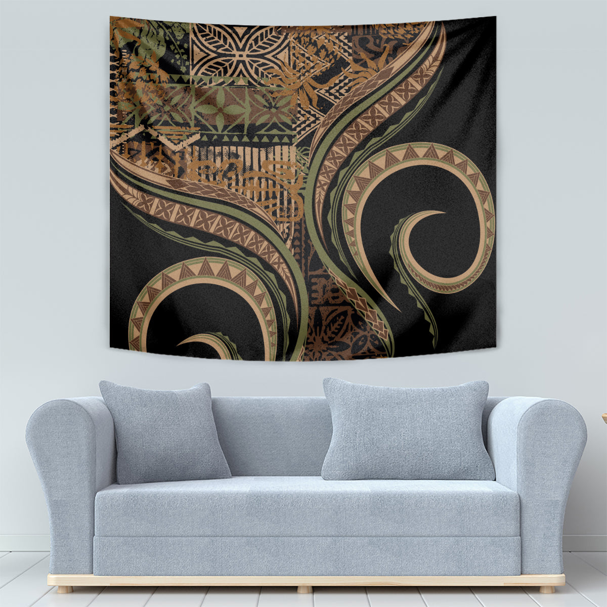 Hawaiian Hibiscus Tribal Vintage Motif Tapestry Ver 8