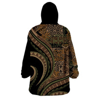 Hawaiian Hibiscus Tribal Vintage Motif Wearable Blanket Hoodie Ver 8 LT9 - Polynesian Pride