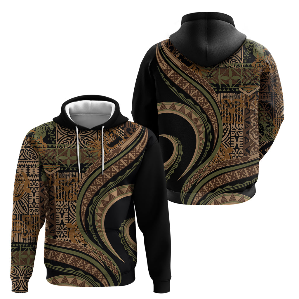 Hawaiian Hibiscus Tribal Vintage Motif Zip Hoodie Ver 8 LT9 - Polynesian Pride