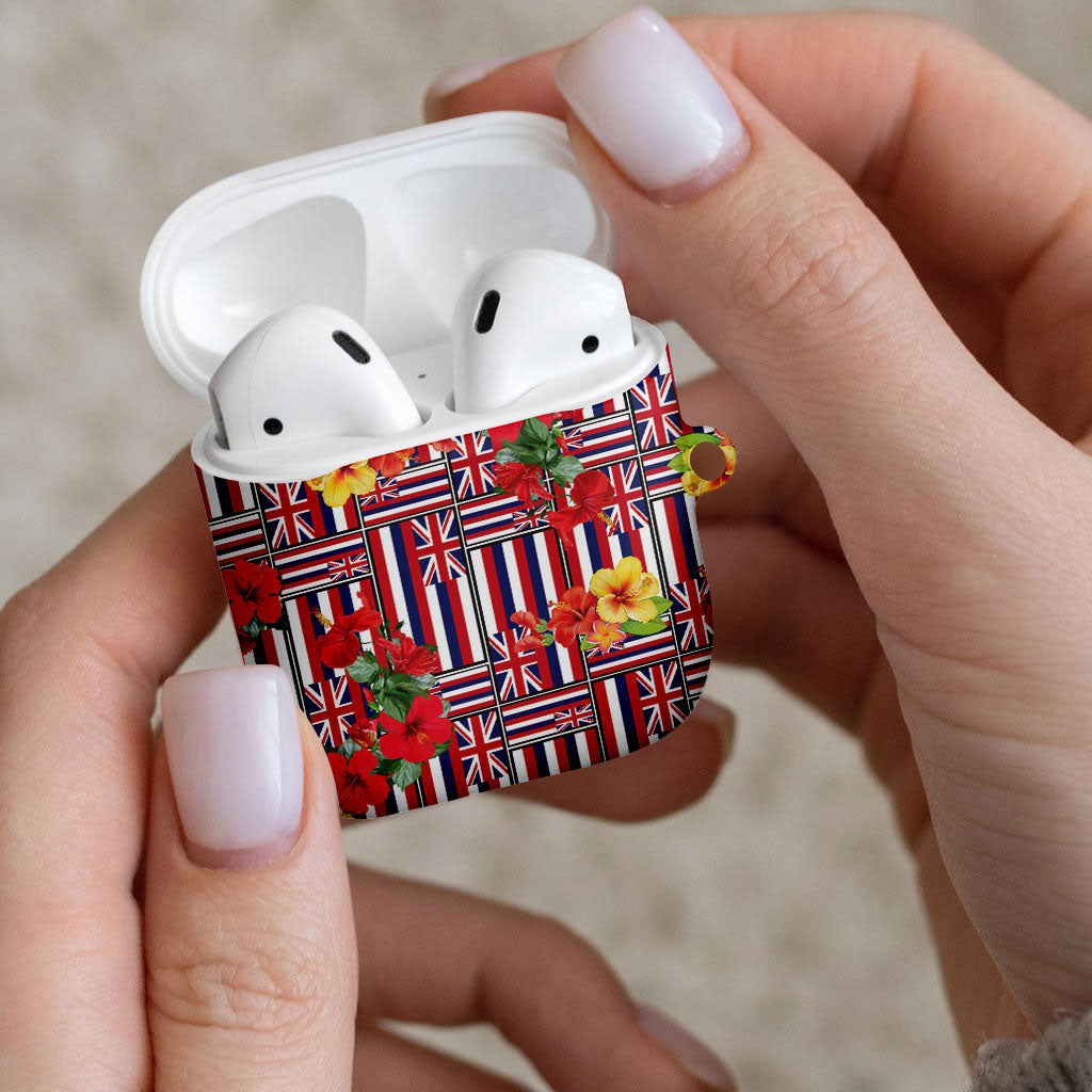 Hawaii Hibiscus Lei AirPods Case Hawaiian Flag Motif