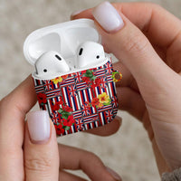 Hawaii Hibiscus Lei AirPods Case Hawaiian Flag Motif