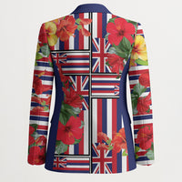 Hawaii Hibiscus Lei Blazer Hawaiian Flag Motif LT9 - Polynesian Pride