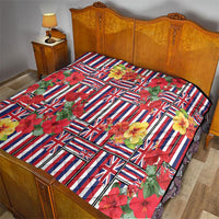 Hawaii Hibiscus Lei Quilt Hawaiian Flag Motif