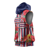 Hawaii Hibiscus Lei Sleeveless Hoodie Hawaiian Flag Motif